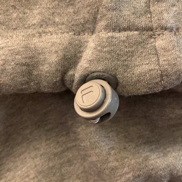 Fila Logo Taping Crop Hoodie - Gray & White 2X - Picture 4 of 5